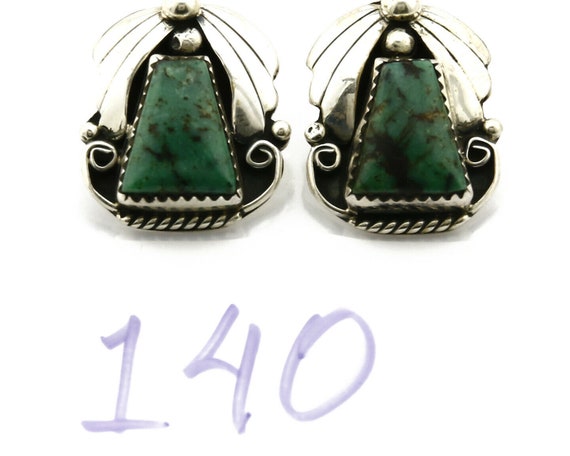 Women's Navajo Earrings .925 Silver Crescent Vall… - image 9