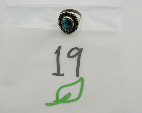 Navajo Ring 925 Silver Bisbee Turquoise Artist Si… - image 10