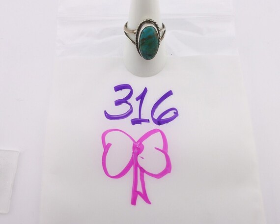 Navajo Handmade Ring 925 Silver Kingman Turquoise… - image 8