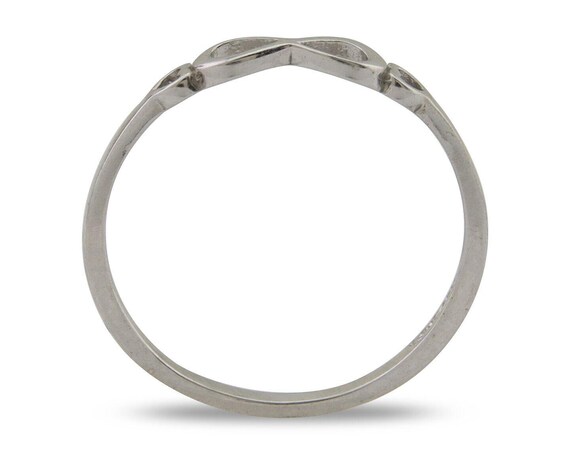 Infinity Heart Promise Ring 925 Solid Silver Size… - image 3