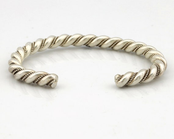 Navajo Handmade Bracelet .925 SOLID Silver Native… - image 6