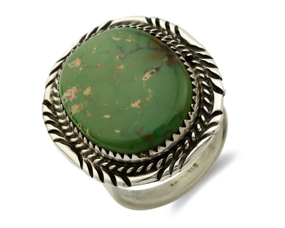Navajo Ring .925 Silver Royston Turquoise Artist … - image 1
