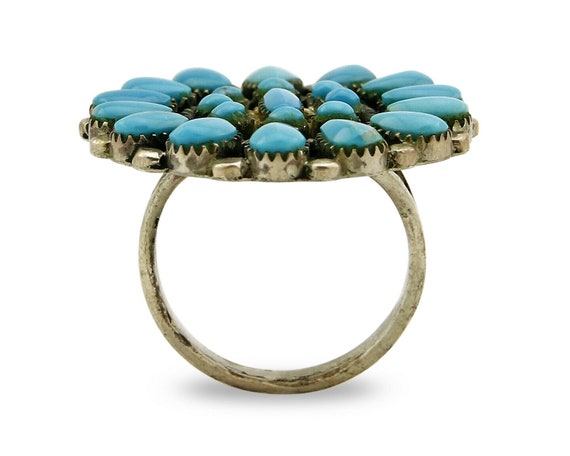 Women's Navajo Turquoise Ring .925 Silver Handmad… - image 3