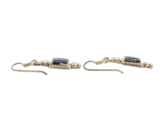 Navajo Earrings 925 Silver Natural Mined Lapis Na… - image 3