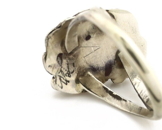Navajo Ring 925 Silver Natural Mined Malachite Ar… - image 7