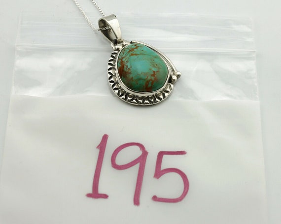 Navajo Necklace .925 Silver Kingman Turquoise Sig… - image 10