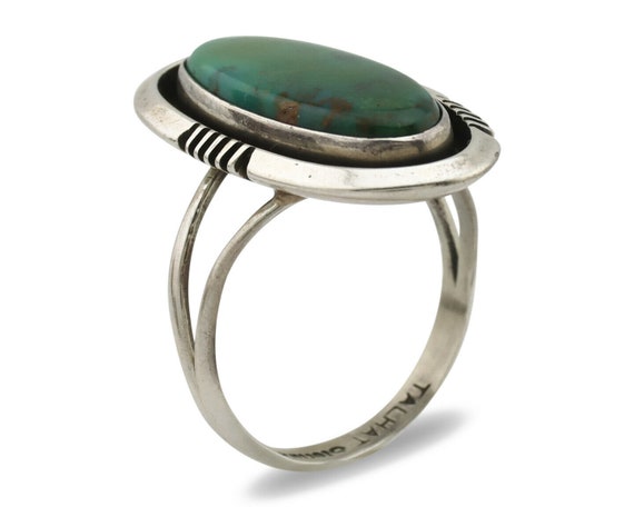 Navajo Ring .925 Silver Royston Turquoise Native … - image 2