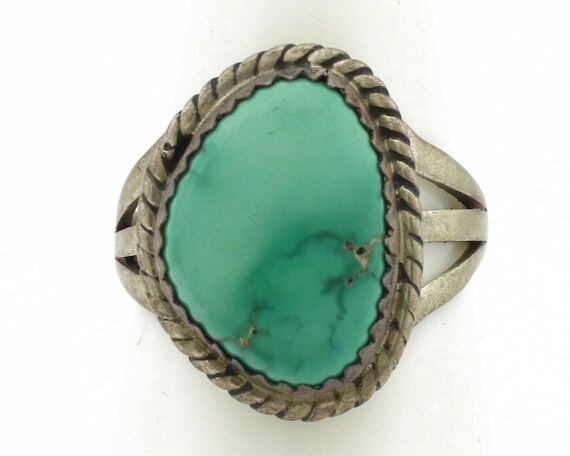 Navajo Ring .925 Silver Royston Turquoise Native … - image 4