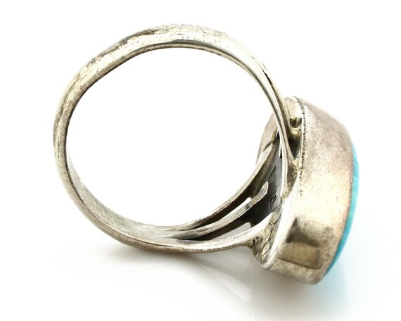 Navajo Ring .925 Silver Arizona Turquoise Native … - image 6