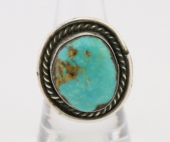 Navajo Handmade Ring 925 Silver Turquoise Native … - image 4