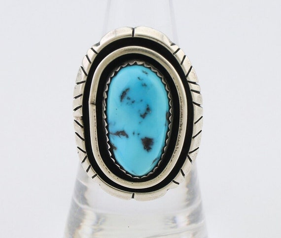 Navajo Ring 925 Silver Sleeping Beauty Turquoise … - image 4