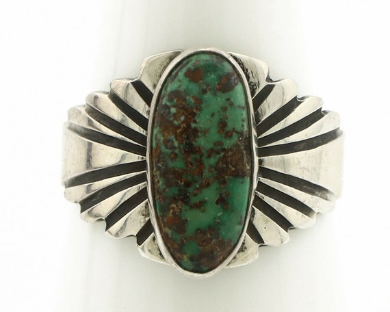 Navajo Ring .925 Silver Blue Green Arizona Turquo… - image 4