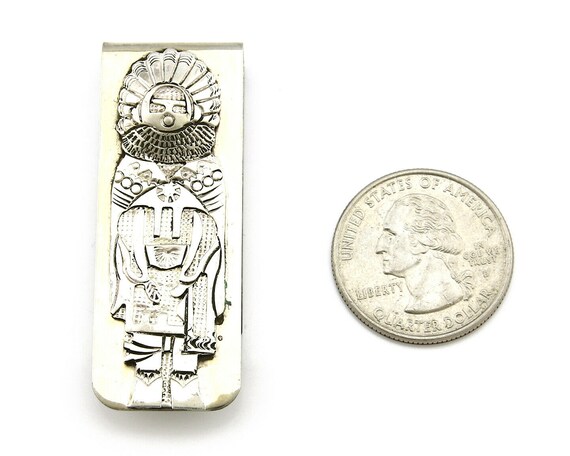 Navajo Money Clip 925 SOLID Silver & Nickle Silve… - image 7