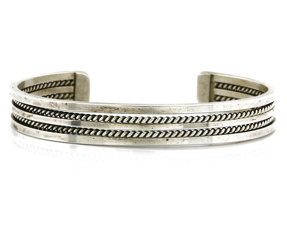 Women's Navajo Bracelet .925 Silver Handmade Arti… - image 4