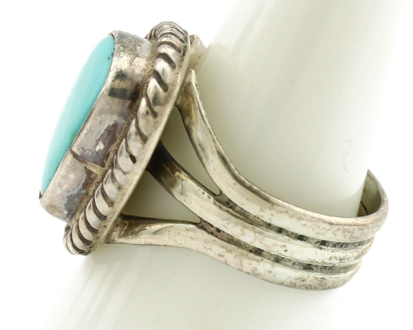 Navajo Ring .925 Silver Blue Turquoise Native American