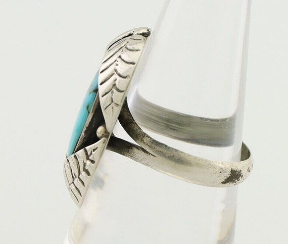 Navajo Ring 925 Silver Natural Turquoise Native A… - image 5