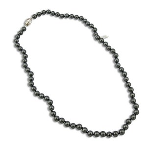 Navajo Hand Strung Natural Mined Hematite .925 Silver Stand Necklace