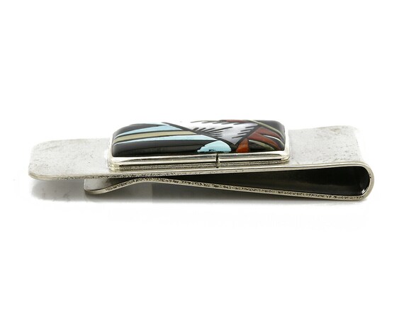 Zuni Signed C Booque Money Clip .925 Sterling Mul… - image 5