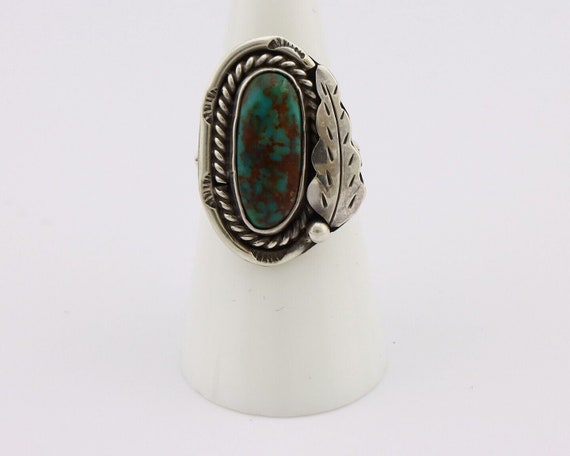 Navajo Handmade Ring 925 Silver Turquoise Native … - image 4