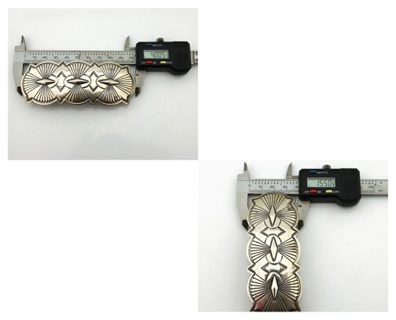 Women's Navajo Hair Clip Barrette .925 Silver Han… - image 7