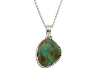 Navajo Handmade Necklace 925 Silver Arizona Turquoise Signed Gecko C.80's