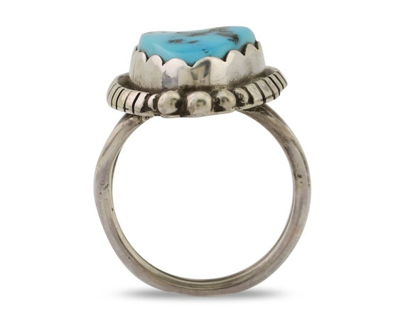 Navajo Handmade Ring 925 Silver Turquoise Signed … - image 3