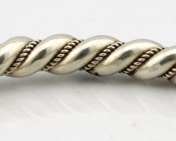 Navajo Handmade Bracelet .925 SOLID Silver Native… - image 7