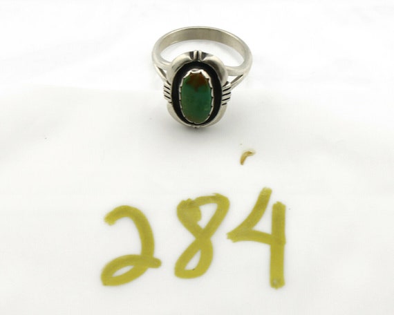 Navajo Ring .925 Silver Kingman Turquoise Handmad… - image 10