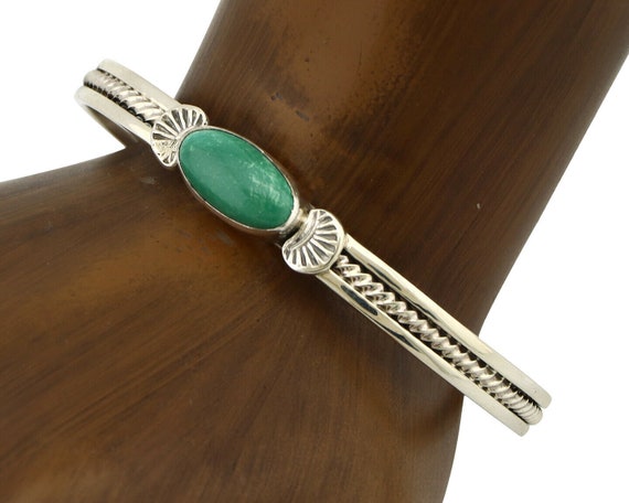 Women's Navajo .925 Silver Kingman Turquoise Arti… - image 1