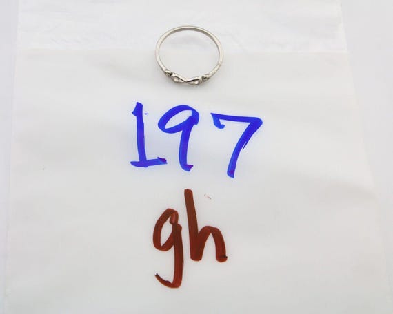 Infinity Heart Promise Ring 925 Solid Silver Size… - image 10