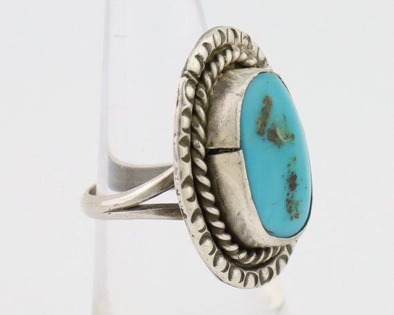 Navajo Handmade Ring 925 Silver Turquoise Native … - image 6
