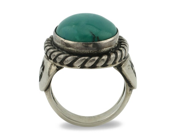 Navajo Ring .925 Silver Blue Green Southwest Turq… - image 3