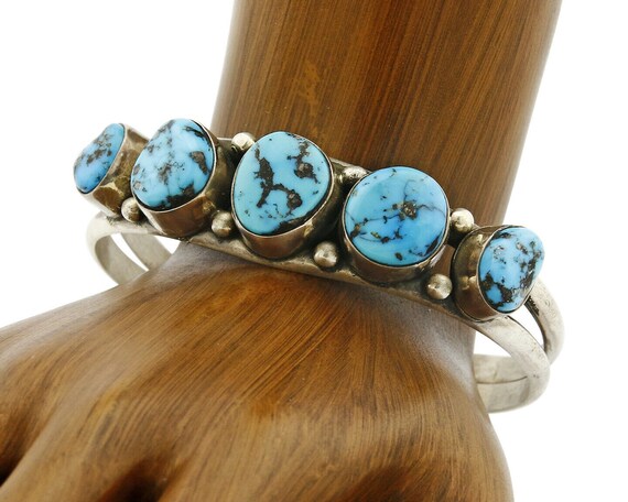 NAVAJO JB刻印 Sterling Silver ターコイズ バングル メンズ