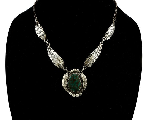 Navajo Necklace 925 Silver Blue Diamond Turquoise… - image 7