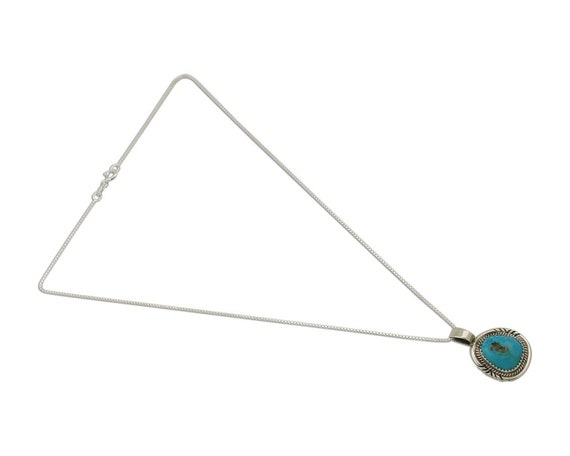 Navajo Necklace 925 Silver Kingman Turquoise Sign… - image 3