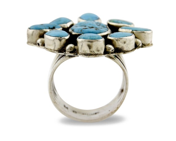 Navajo Ring .925 Silver Sleeping Beauty Turquoise… - image 3