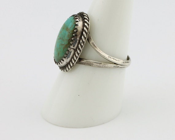 Navajo Handmade Ring 925 Silver Kingman Turquoise… - image 5