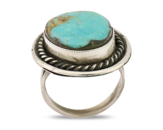 Navajo Handmade Ring 925 Silver Turquoise Native … - image 3