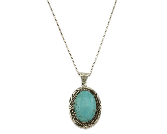 Navajo Handmade Pendant Necklace .925 Silver Arti… - image 3
