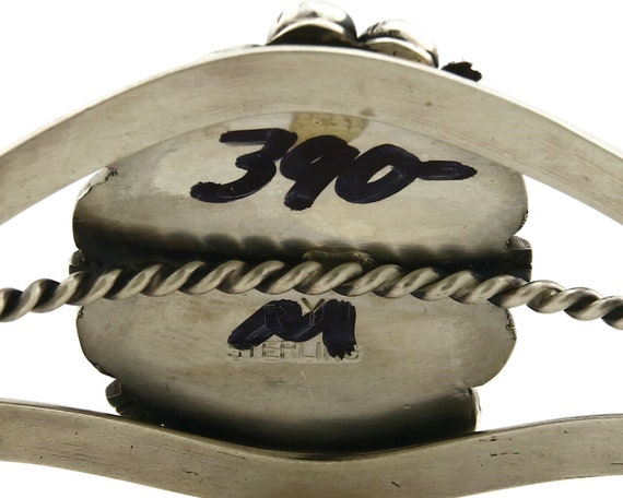 Navajo Bracelet .925 Silver Lapis Lazuli Cuff Sig… - image 7