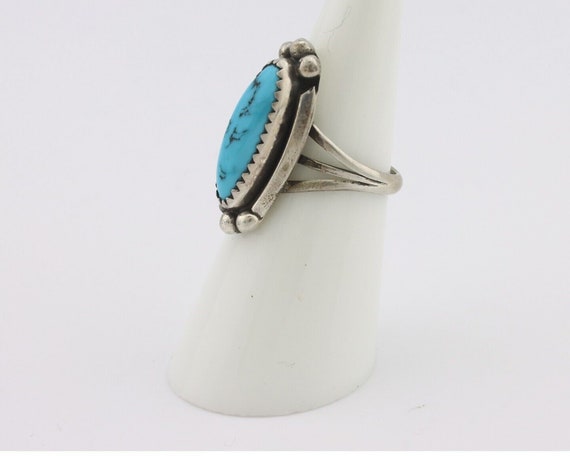 Navajo Ring .925 Silver Sleeping Beauty Turquoise… - image 5