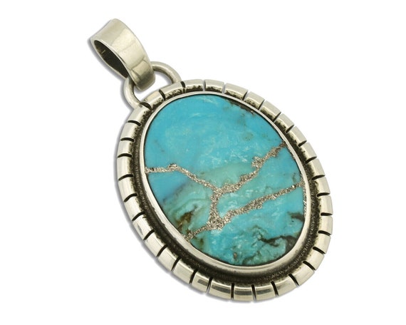 超可爱 Necklace Navajo .925 Artist American Native Turquoise Silver アクセサリー