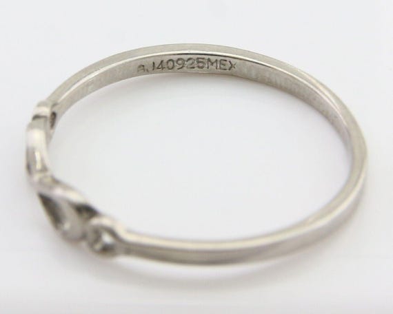 Infinity Heart Promise Ring 925 Solid Silver Size… - image 7