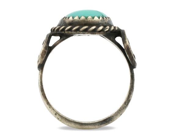 Navajo Ring .925 Silver Blue Turquoise Artist Sig… - image 3