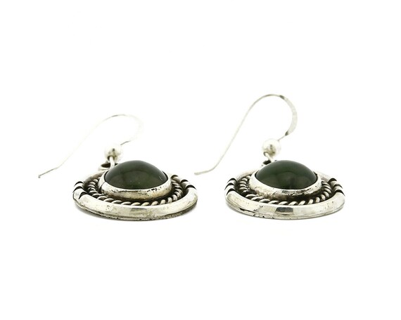 Women's Navajo Handmade Earrings .925 Silver & Ag… - image 4