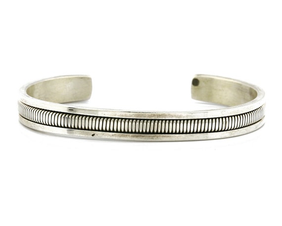 Women's Navajo Bracelet .925 Silver Handmade Cuff… - image 4