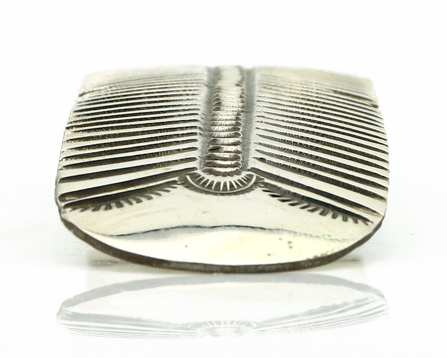 Handmade Navajo Horses Hair Clip Barrette Sterling Silver K WESTERN Blue TURQUOISE Hair Pin Clip Silver Southwest Comb  main image 3