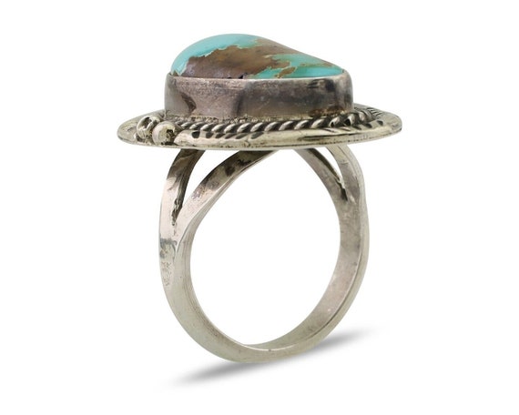 Navajo Ring 925 Silver Royston Turquoise Native A… - image 2
