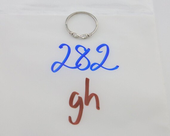 Infinity Heart Promise Ring 925 Solid Silver Size… - image 10