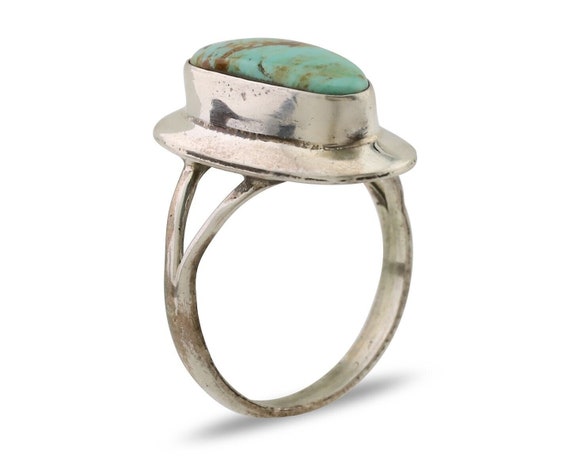 Navajo Handmade Ring 925 Silver Blue Turquoise Ar… - image 2